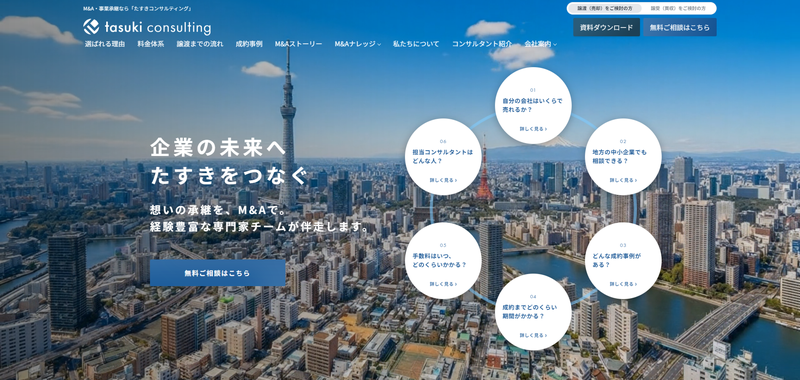たすきコンサルティング公式HPキャプチャ